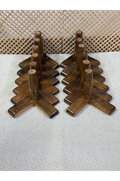 LEGORA WOOD DESİNG 1. Classical Hornbeam Wood 15 cm Dark Walnut Furniture Sof...