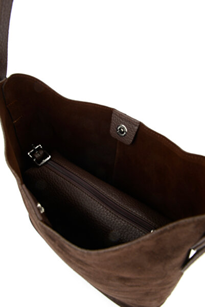 Ziya , Women's Genuine Leather Shoulder and Hand Bag 153979Z5016 Brown