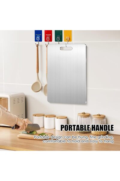 Smart Kitchen Set of 4 stainless steel 304 cutting boards, sizes 20x30cm/23x33cm/40x30cm/45x30cm