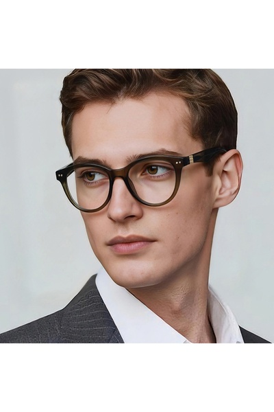 SKYDDAR INNOVATION Unisex/Men's Blue Light Protection Glasses, Metal Frames, 2231, Modern Design, set sticker, Blue