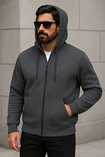 DAMGA JEANS Ανδρικό φούτερ Trend Winter Anthracite oversized