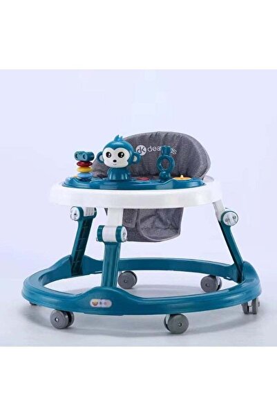 dehkah 3-in-1 Foldable Baby Walker with Musical Activity Tray, Height Adjustable, Anti-Tipping Desig
