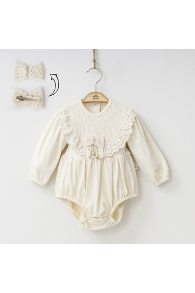 MİNİZEYN TEKSTİL Miniycool 9001 Mnz Brand Amelia Romper Jumpsuit Girl 6-9 Months Girl