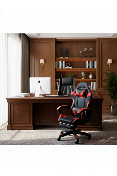 AGD high-back gaming chair, adjustable computer chair with ergonomic lumbar support, headrest