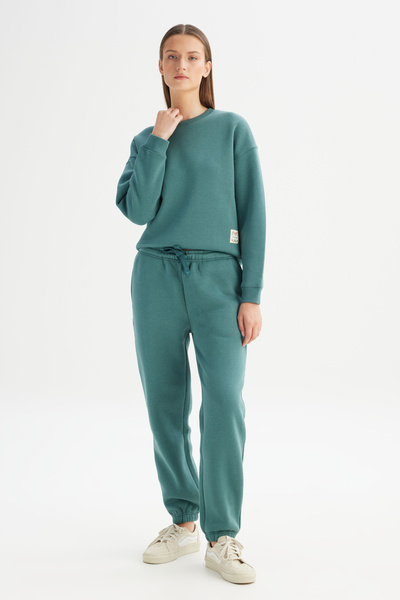 WRANGLER Regular Fit Regular Cut Ribbed Leg Green Jogger Sweatpants