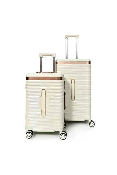 MORANO Modern travel bag made of polycarbonate material, 2 pieces (26/20 Inch)