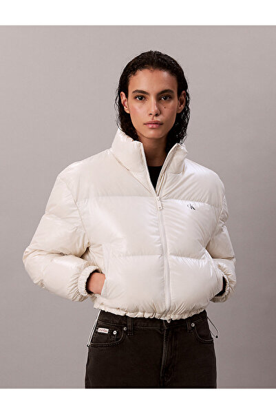 Calvin Klein Kadın Beyaz Puffer Mont