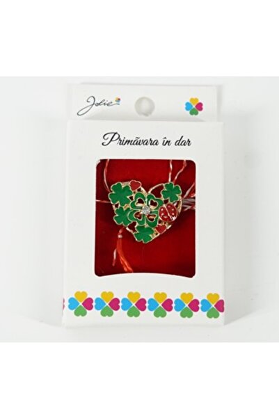 Flippy Martisor Brosa Mica in Cutie, Dimensiune Brosa 2,5-3 cm, Υλικό Μέταλλο, Model Inima Ccu Trifoi