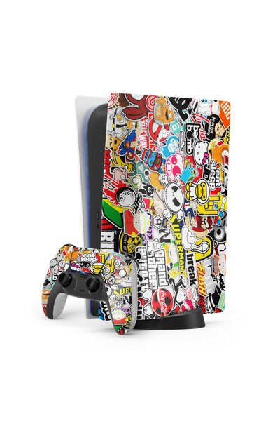 ACME LABS Skin Sticker PlayStation 5 Gaming Console Cover Wrap- Stickerbomb