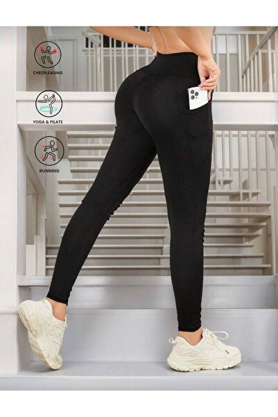 LACKH High Waist,Stretchy,Solid Color Leggings Comfortable Soft Stylish Style for Fitness with Side Pocket # Tights