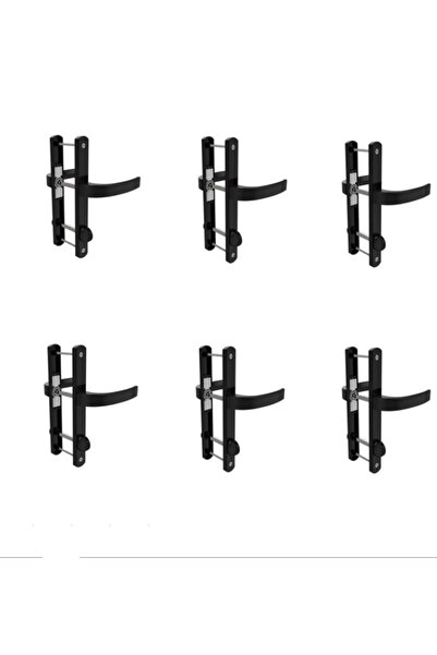 Günalp Pvc Aksesuar مقبض باب ويندوفورم أسود 6 قطع
