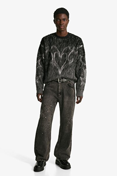 Bershka Zımba detaylı flare pantolon