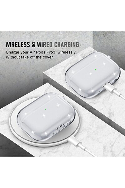 Yelajoy for AirPods Pro 3 Case with Cleaner Kit,Cute Soft Silicone Cover with Keychain for Airpod Pro(2025