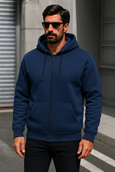 DAMGA JEANS Ανδρικό φούτερ Trend Winter Blue oversized