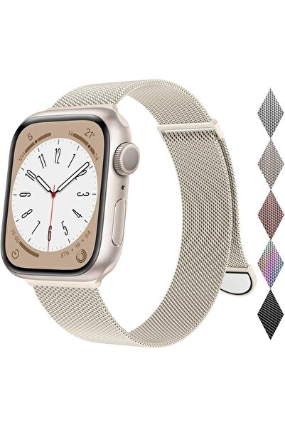 Generic Compatible With Apple Watch Band For Women And Men Magnetic Metal Stainless Steel Strap