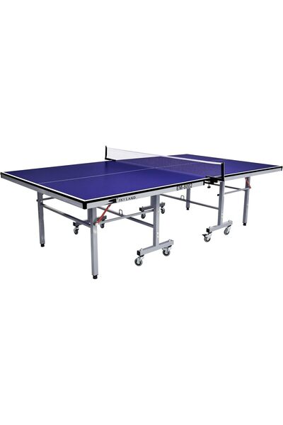 SKY LAND Indoor Single Folding Ping Pong Table EM-8002, Movable Table Tennis TT Table, Blue