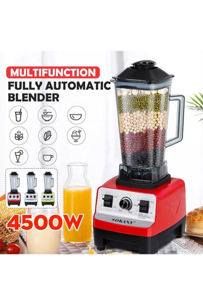 SOKANY Multifunctional Countertop Blenders Ice Shaver Food Grinder 2L 4500W SK-444 Black Red