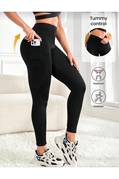 LACKH High Waist,Stretchy,Solid Color Leggings Comfortable Soft Stylish Style for Fitness with Side Pocket # Tights