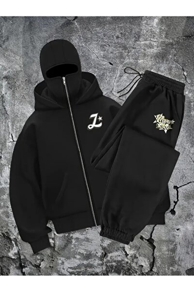 Flaubert -Kar Masked Ninja Unisix Zippered Tracksuit Set Cardigan 3 Thread Thick Zippered 050