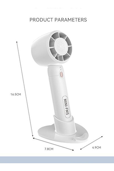 Generic Portable Handheld Fan,Handheld Turbo,3 Gear Personal,Mini Silent Super Strong Wind,Long Endurance