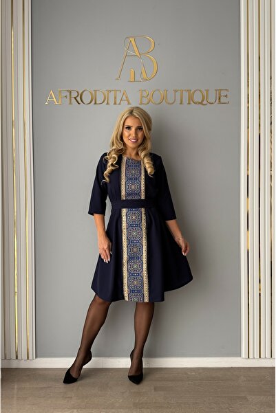 Afrodita Boutique Gabriela dress with blue belt
