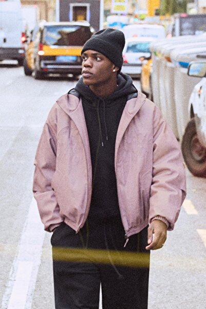 Bershka Kapüşonlu suni deri ceket