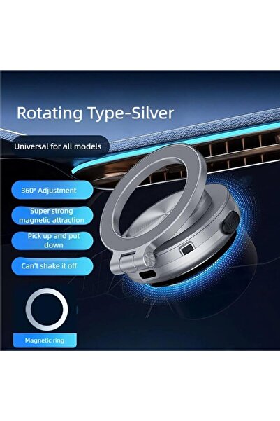 AutoFamily Magnetic Car Holder | 360° Adjustable Dashboard Mount (AF19- Black)