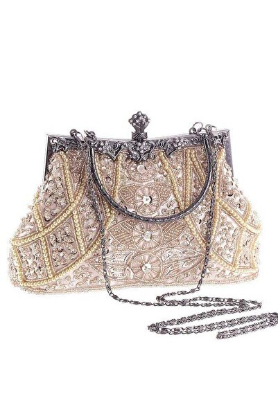 Beauenty Vintage Handmade Beaded Party Evening Clutch Bag