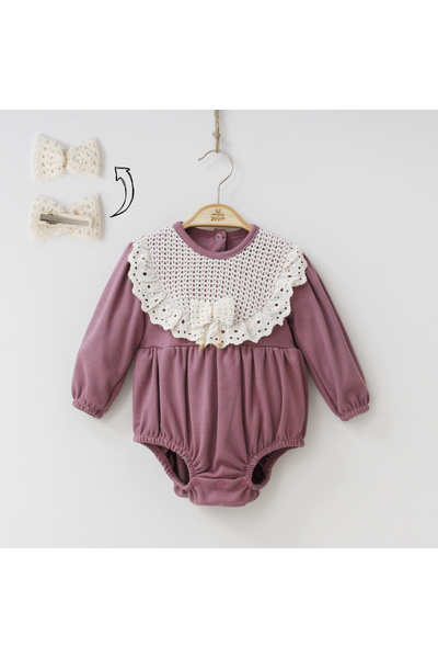 MİNİZEYN TEKSTİL Miniycool 9003 Mnz Brand Amelia Romper Jumpsuit Girl 6-9 Months Girl