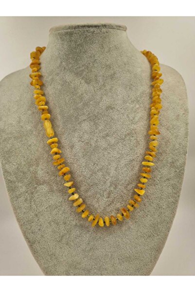 MucaSanat Kehribar Özel Kesim Kolye 50cm