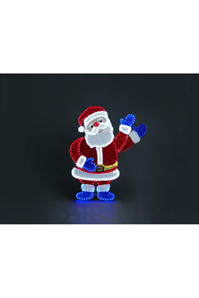 Genel Markalar Yılbaşı Işıklı Noel Baba Dekor, kırmızı renkli sevimli süsleme...