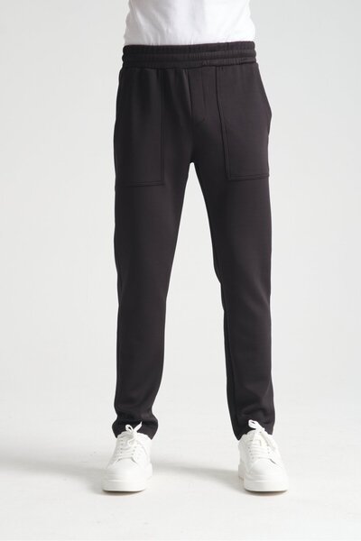 Shooter Sportswear Men's Straight Leg Lace-Up Waistband Jogger Sweatpants with Logo Detail