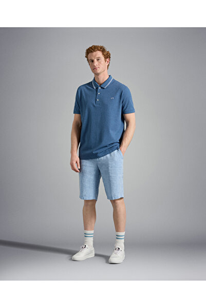 PAUL&SHARK MEN'S KNITTED POLOSHIRT C.WCOTTON