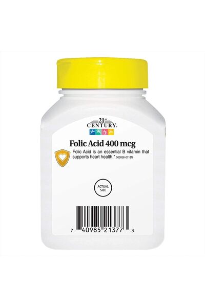 21st Century Folic Acid 400 mcg (Vitamin B9) - 250 Tablets