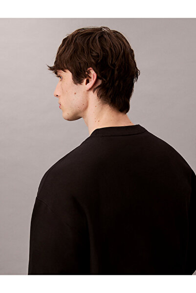 Calvin Klein Ls Premium Terry Monologo Cn Men's Crew Neck Sweatshirt