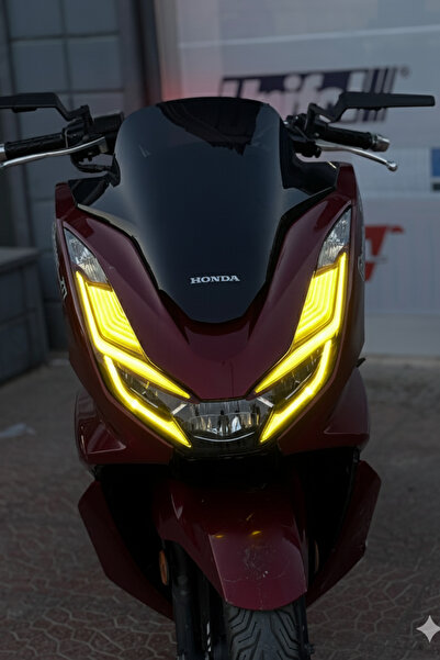 Banxtre مجموعة ملصقات تصميمية للإضاءة الأمامية بغطاء كامل سميك لدراجة هوندا P...