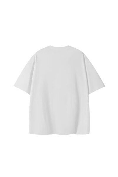 Alo Oversized Crew Neck T-Shirt | 100% Cotton 300G White Tee with Logo