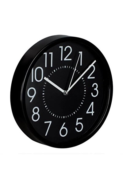 OEM Black Plastic Wall Clock Ø20cm Refined Style for Your Home