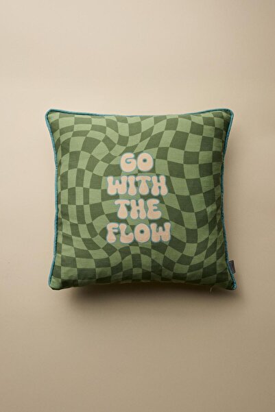 Vanilla Home Go with the Flow Printed Piped Detail Throw Pillow Cover