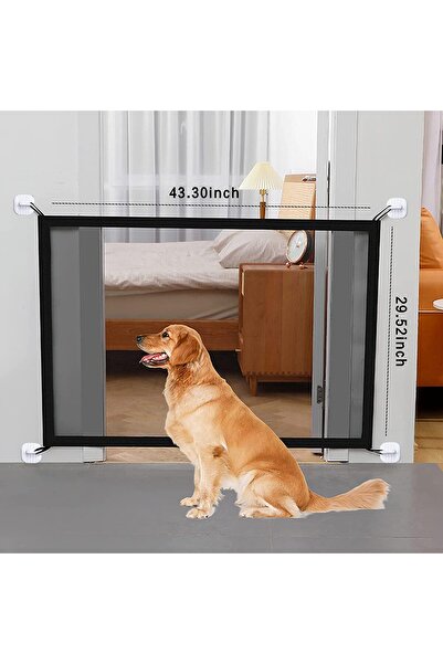 Generic Alybrol Foldable Portable Pet Mesh Gate for Doors & Stairs, 29.52×43.3 in