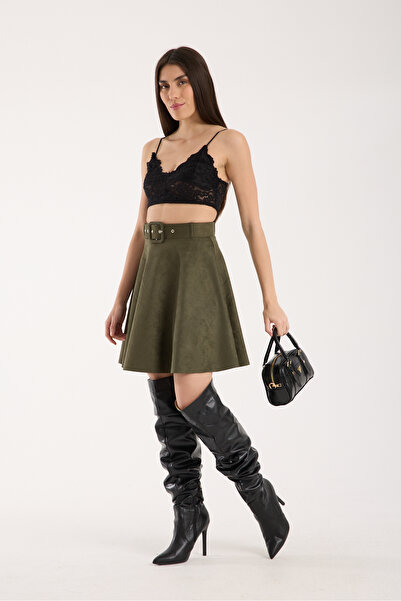 Zula Moda ΜΙΝΙ ΦΟΥΣΤΑ ΜΕ ΛΕΠΤΟΜΕΡΗ ΖΩΝΗ