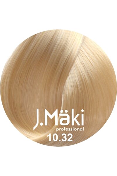J.Mäki professional Vopsea de păr cu conținut scăzut de amoniac 10.32 blond bej foarte deschis 60 ml