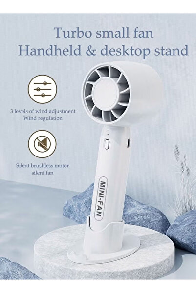 Generic Portable Handheld Fan,Handheld 3 Gear Personal Fan,Mini Silent Fan with Super Strong Wind
