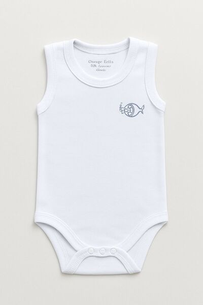 kidszone 100% Cotton Monthly and Age-Based Cotton Snap-On Bodysuit for Baby G...