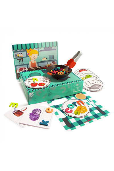 Nurio 2-in-1 Play Set - Kitchen and Letter Game - 53 pieces -