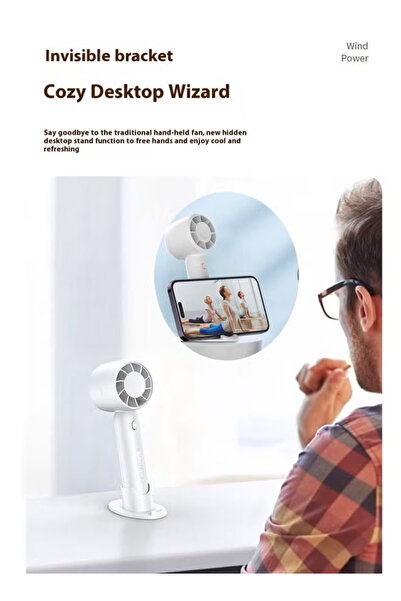 Generic Portable Handheld Fan,Handheld 3 Gear Personal Fan,Mini Silent Fan with Super Strong Wind