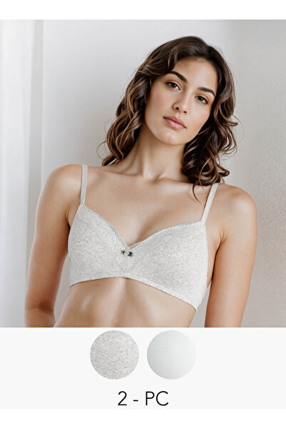 FAV 2-Pack Plunge Bra Medium Coverage Lace Detail