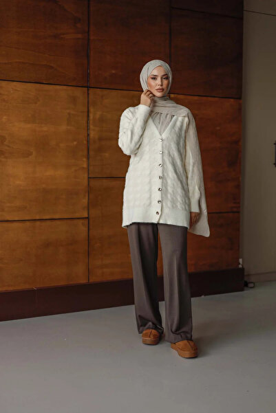 Nefise Korsman Angora Detaylı Ceket