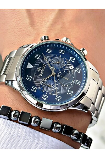 Bentini Men's Wrist Watch – Functional, Steel Band, Waterproof, 2-Year Warranty