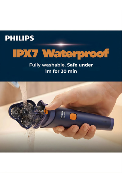 Philips S1880/00 Wet & Dry Men’s Electric Shaver, 27 Self-Sharpening Blades, Dark Blue